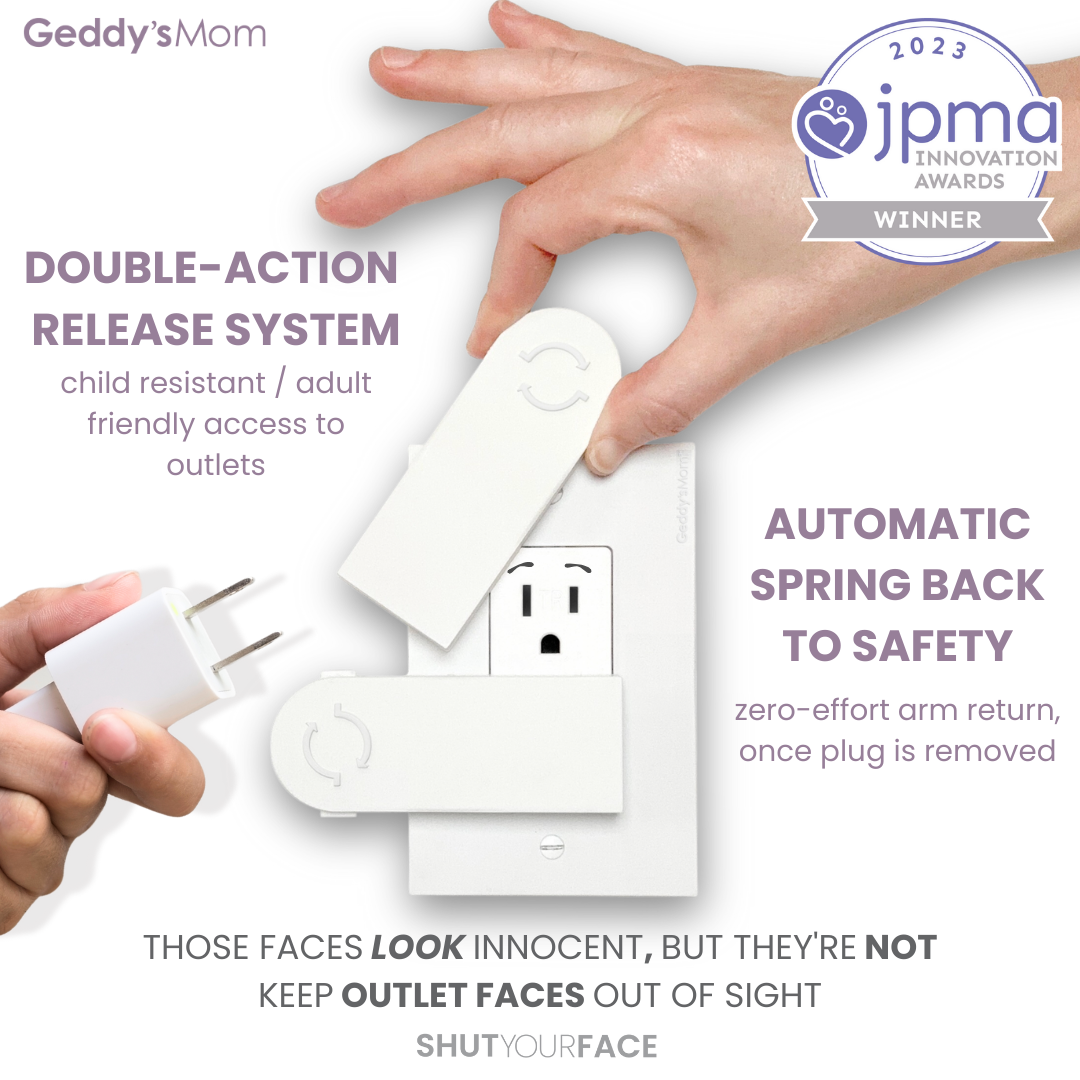 SHUT YOUR FACE - Self-Closing Outlet Cover (2-SCREW Decora Outlets)