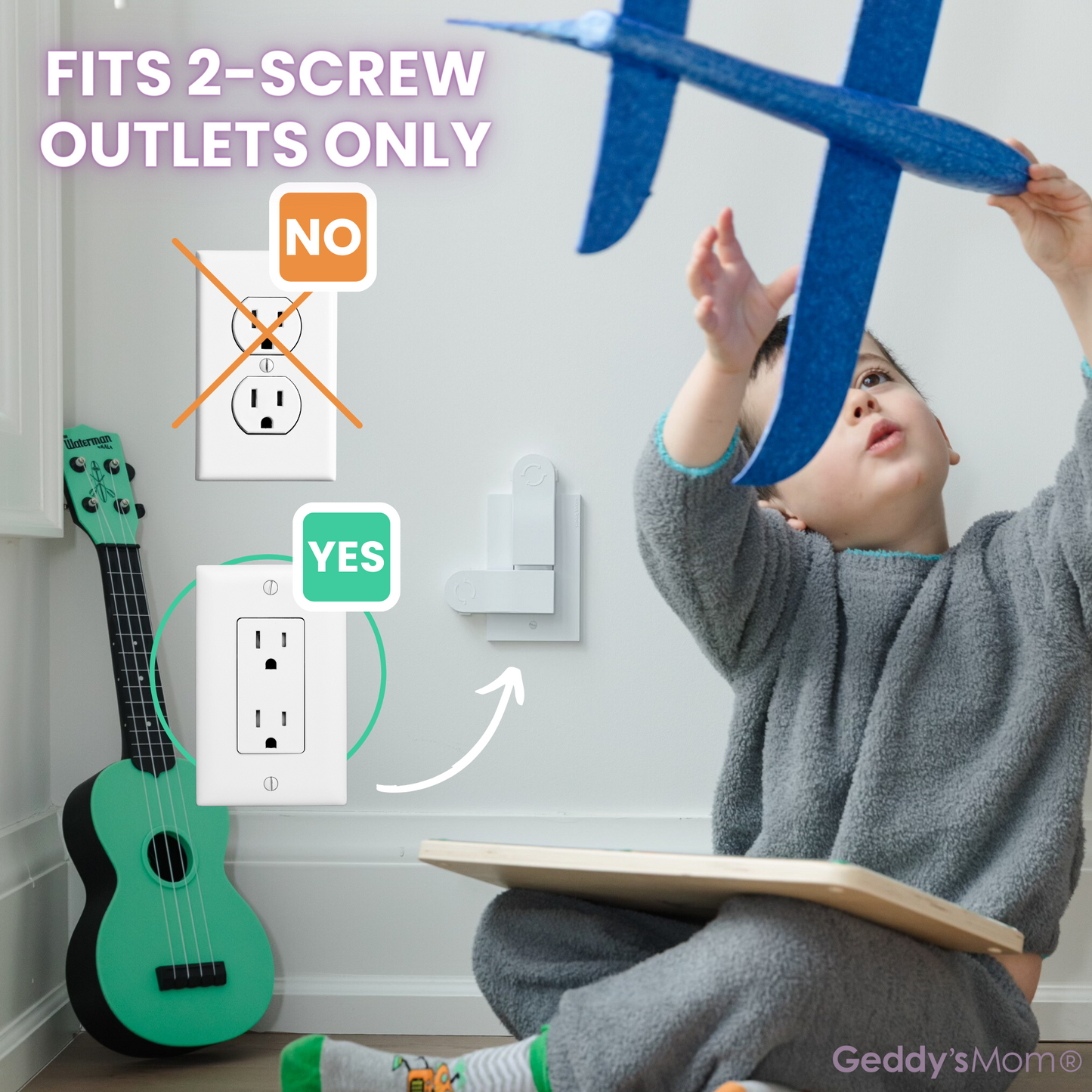 SHUT YOUR FACE - Self-Closing Outlet Cover (2-SCREW Decora Outlets)