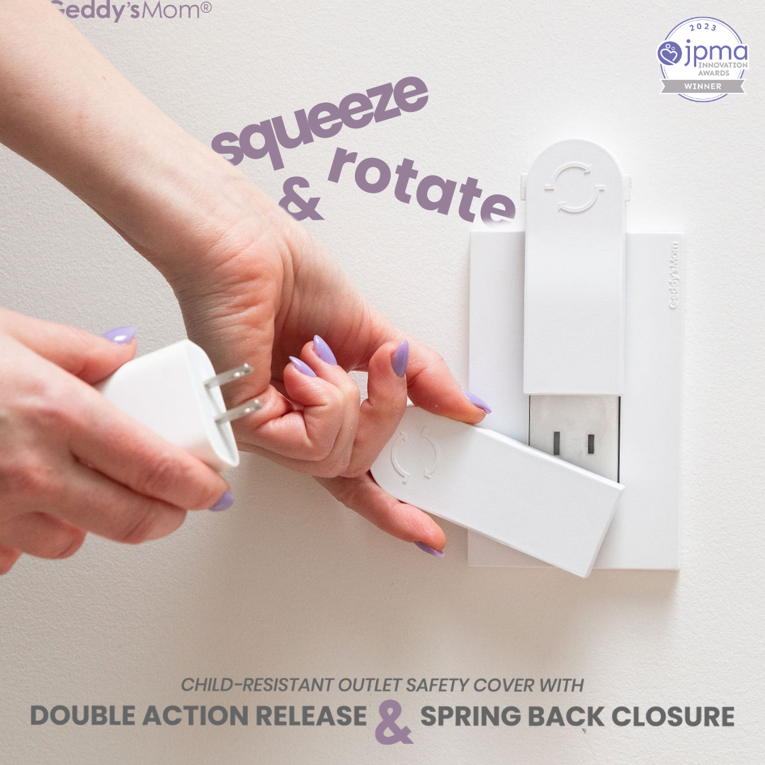 SHUT YOUR FACE - Self-Closing Outlet Cover (1-SCREW Duplex Outlets)