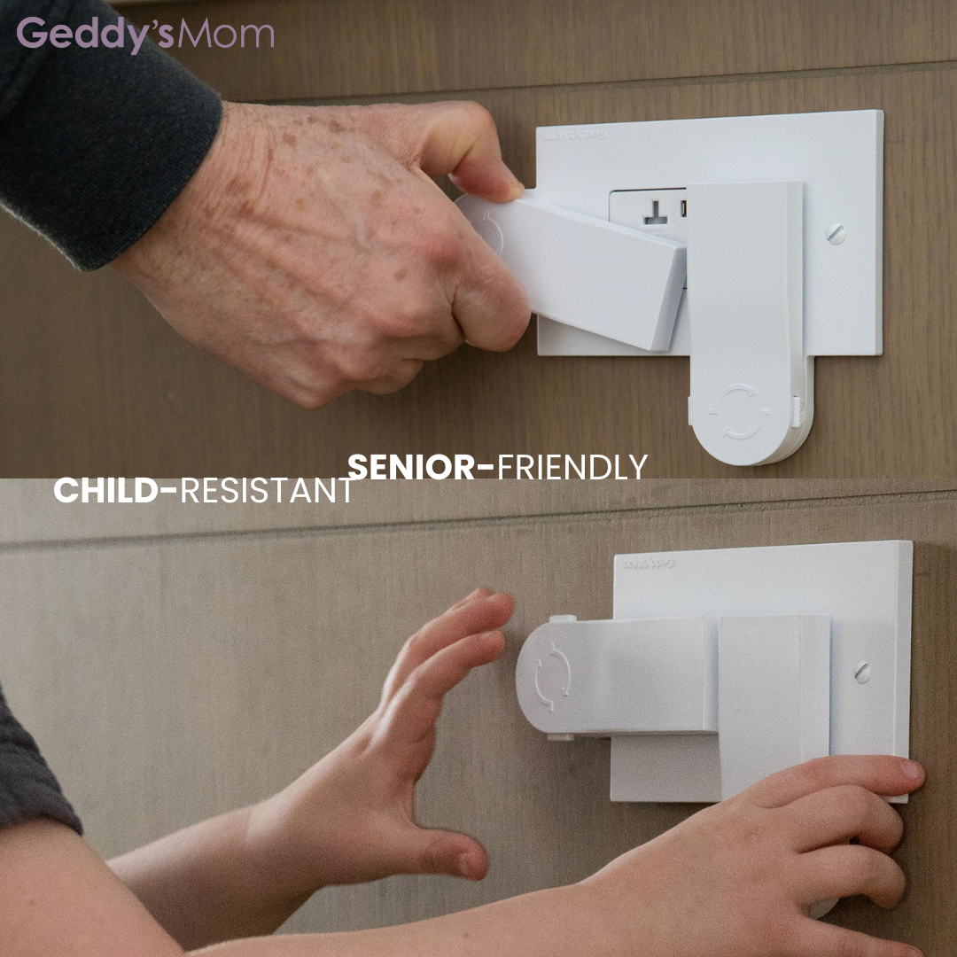 SHUT YOUR FACE - Self-Closing Outlet Cover (1-SCREW Duplex Outlets)