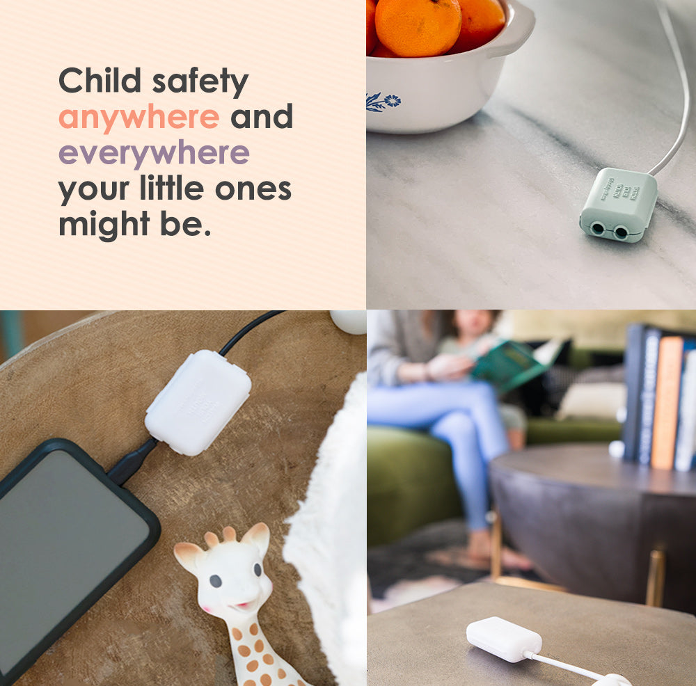 WATCH YOUR MOUTH - USB Charger Safety Cover (Dusty Aqua 6-PACK)