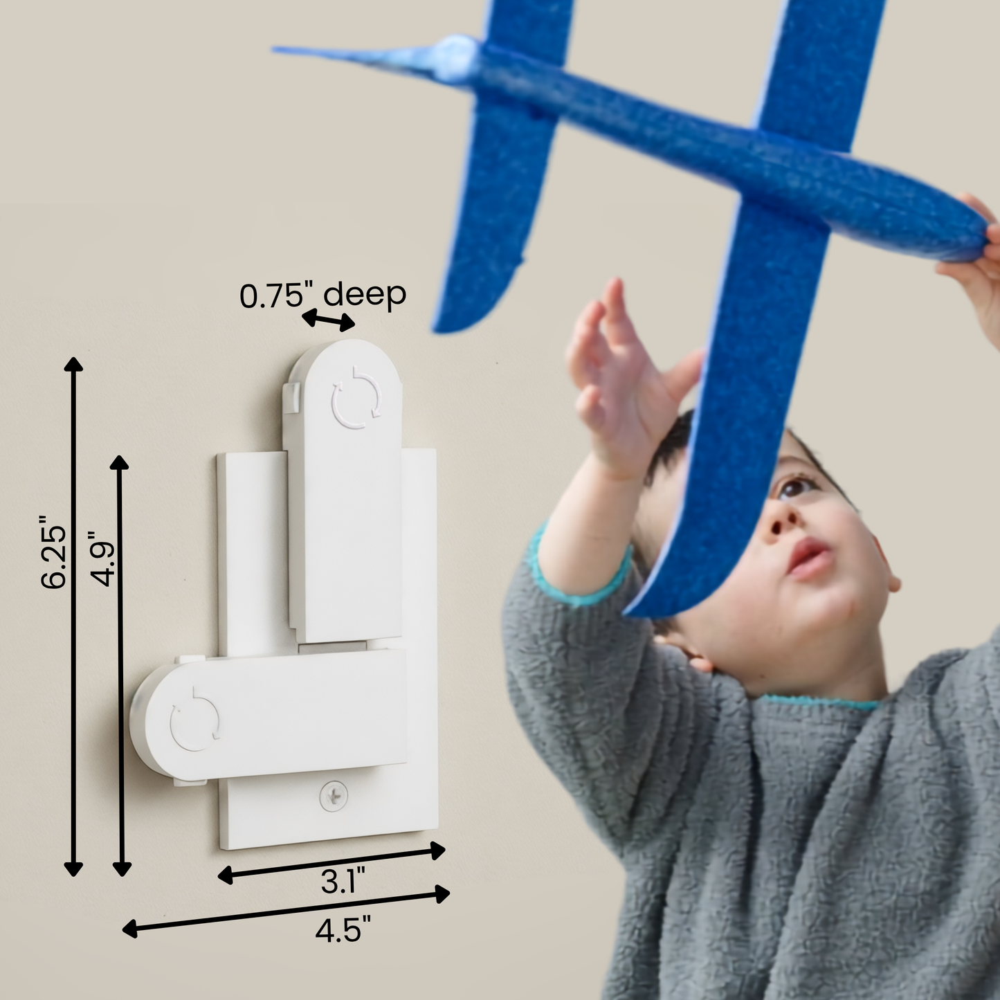 Self-Closing Dual Action Outlet Cover (2-SCREW Decora Outlets)