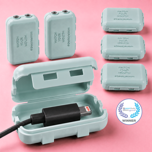 USB Charger Safety Cover (Dusty Aqua 6-PACK)