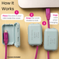 USB Charger Safety Cover (Dusty Aqua 3-PACK)