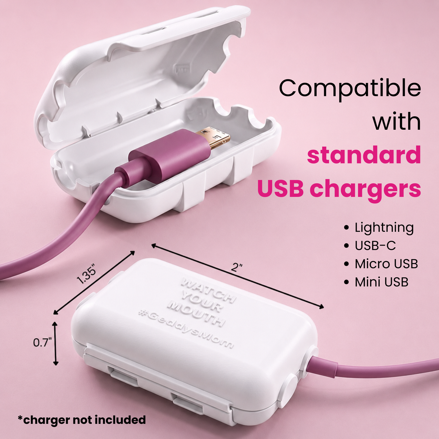 USB Charger Safety Cover (White 3-PACK)