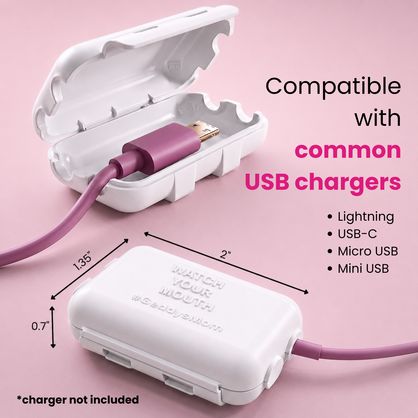 USB Charger Safety Cover (White 6-PACK)