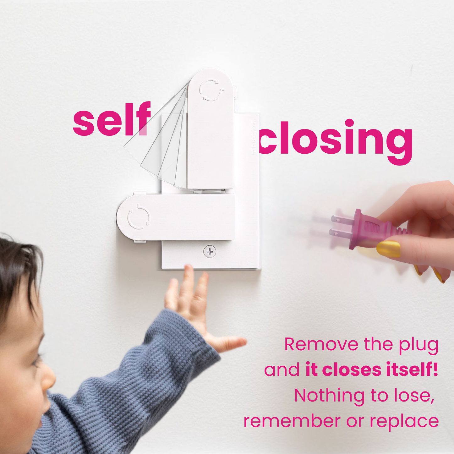 Self-Closing Dual Action Outlet Cover (2-SCREW Decora Outlets)