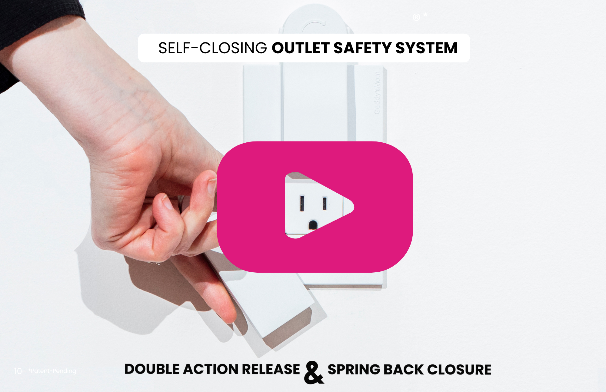 Load video: Shut Your Face Self-Closing Outlet Cover Plate System, by Geddy's Mom